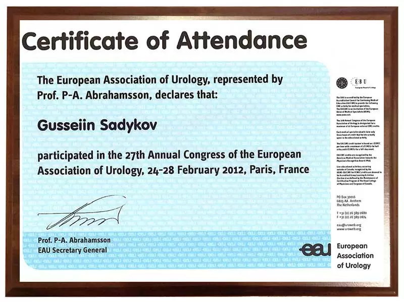 Сертификат № 4