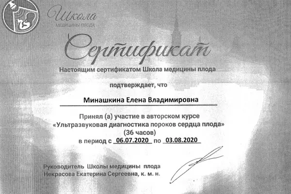 Сертификат № 12